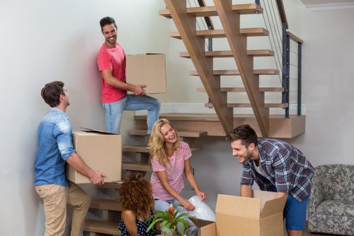Office removal team planning a move in West Kensington
