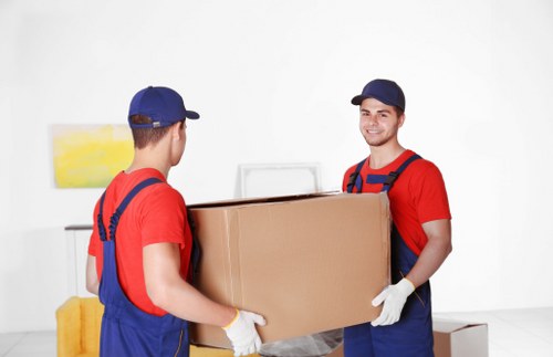 Removal team helping with a local flat move in West Kensington