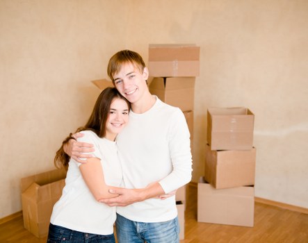 Furniture moving through a West Kensington property entrance