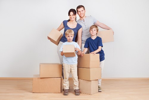 Local removals van service handling a flat move in West Kensington