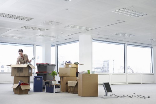 Packing office furniture and equipment for relocation