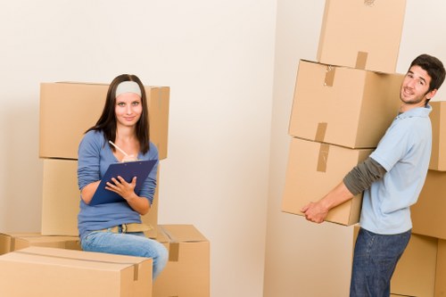Careful loading of furniture and boxes for a West Kensington move