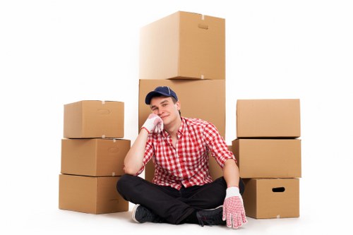 Commercial moving team handling office relocation logistics in West Kensington
